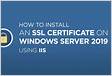 Installing an SSL certificate using Windows Server